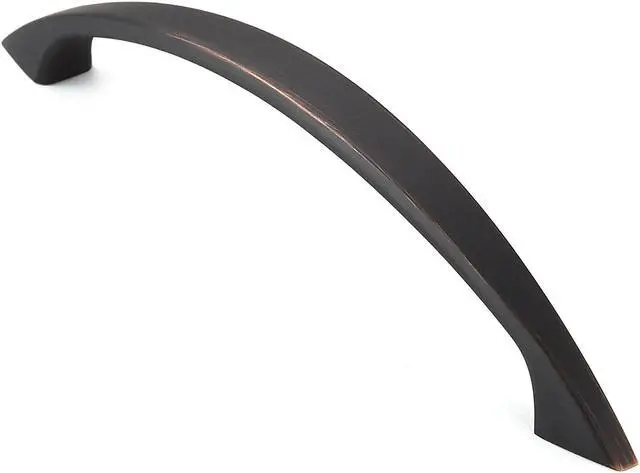Main image of Cauldham 10 Pack Solid Kitchen Cabinet Arch Pulls Handles (5" Hole Centers) - Curved Drawer/Door Hardware - Style M243 - Oil Rubbed Bronze