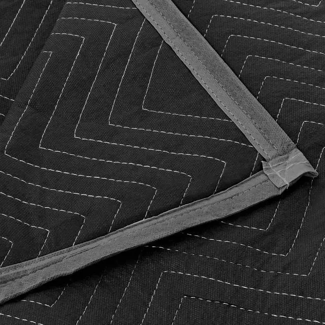 Alt view image 2 of 5 - Sure-Max 6 Moving & Packing Blankets - Heavy Duty Pro - 80" x 72" (90 lb/dz weight) - Professional Quilted Shipping Furniture Pads Black