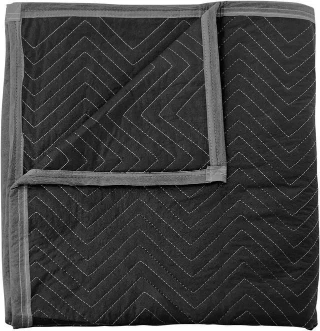 Alt view image 4 of 5 - Sure-Max 6 Moving & Packing Blankets - Heavy Duty Pro - 80" x 72" (90 lb/dz weight) - Professional Quilted Shipping Furniture Pads Black