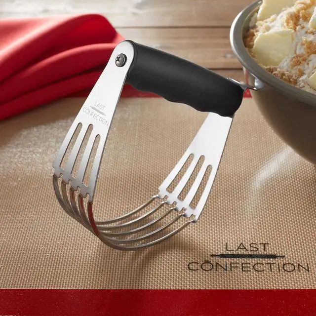 Alt view image 5 of 5 - last confection pastry blender dough cutter  soft grip handle & stainless steel blades  professional flour mixer for pasta, pie crust and cake