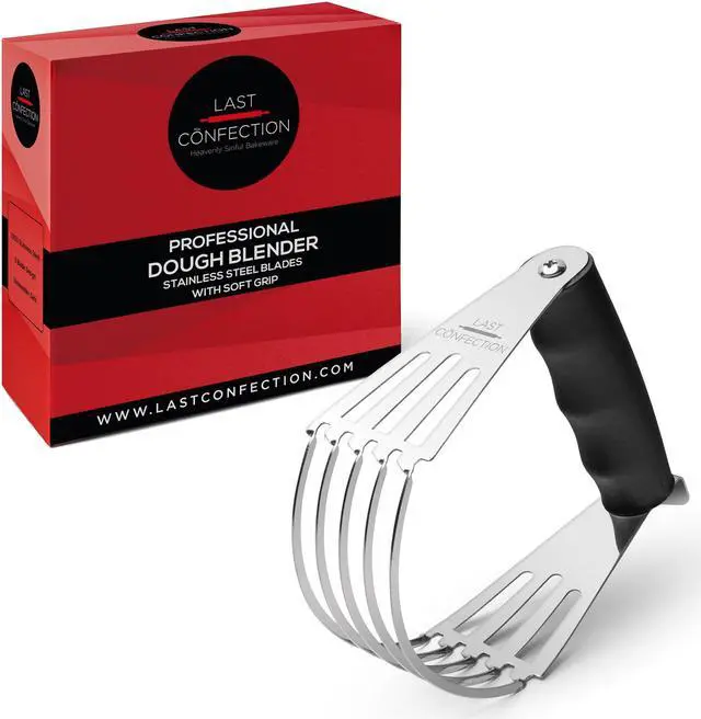 Alt view image 4 of 5 - last confection pastry blender dough cutter  soft grip handle & stainless steel blades  professional flour mixer for pasta, pie crust and cake