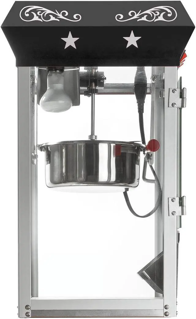 Alt view image 4 of 8 - Olde Midway Bar Style Popcorn Machine Maker Popper with 10-Ounce Kettle - Black