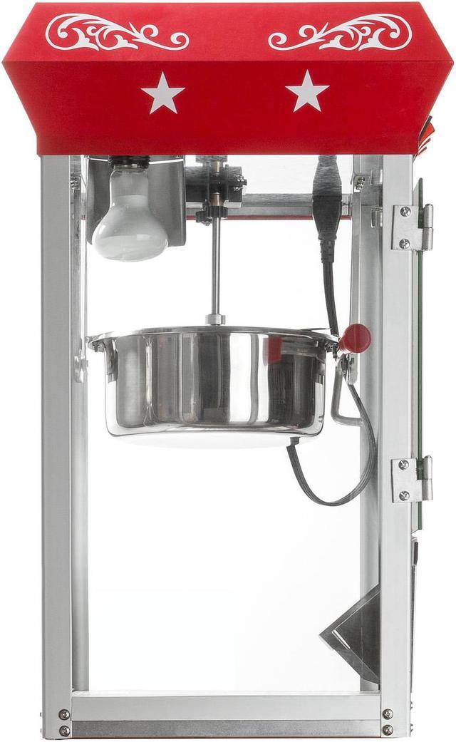 Alt view image 5 of 7 - Olde Midway Bar Style Popcorn Machine Maker Popper with 10-Ounce Kettle - Red