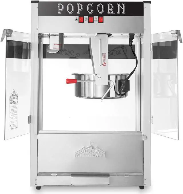 Alt view image 3 of 6 - Olde Midway Commercial Popcorn Machine Maker Popper with Extra Large 16-Ounce Kettle - Black