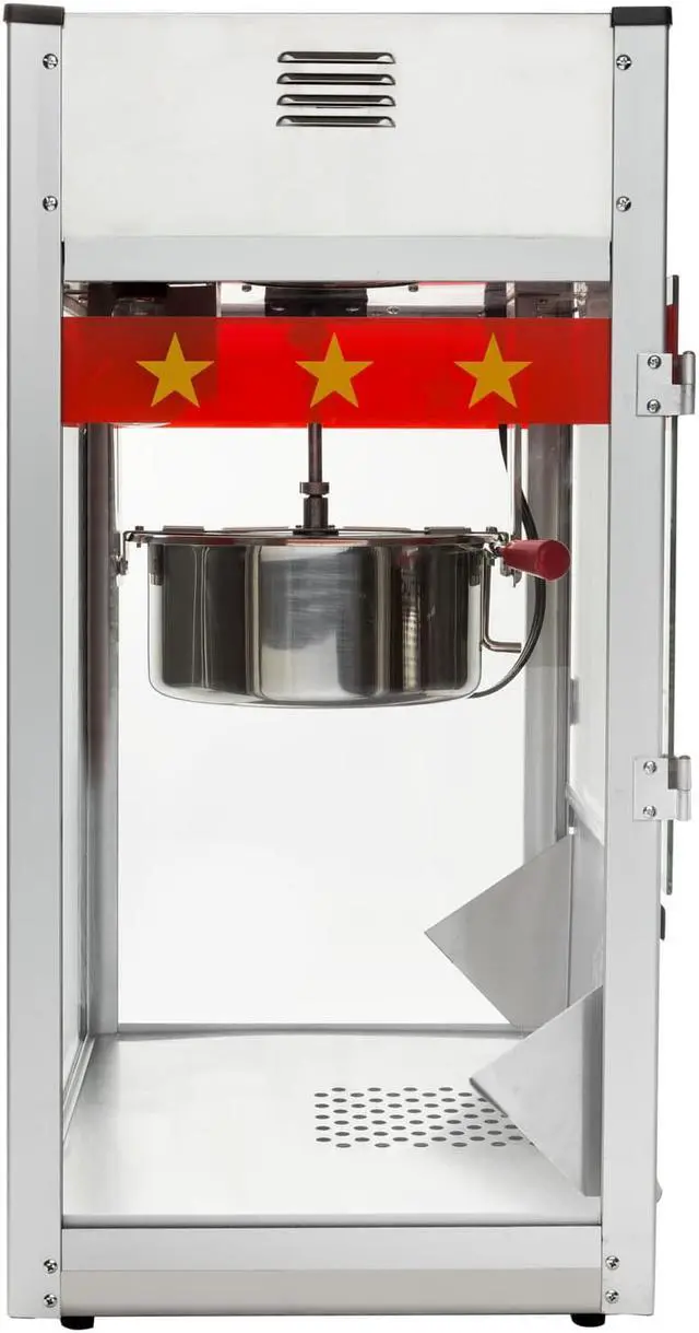 Alt view image 4 of 8 - Olde Midway Commercial Popcorn Machine Maker Popper with Large 12-Ounce Kettle - Red