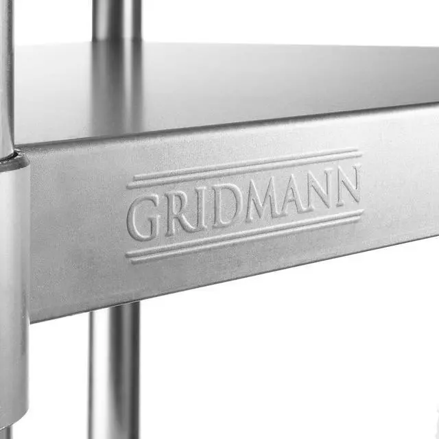 Alt view image 6 of 7 - GRIDMANN Stainless Steel Kitchen Prep Table 60 x 24 Inches with Backsplash & Under Shelf, NSF Commercial Work Table for Restaurant and Home