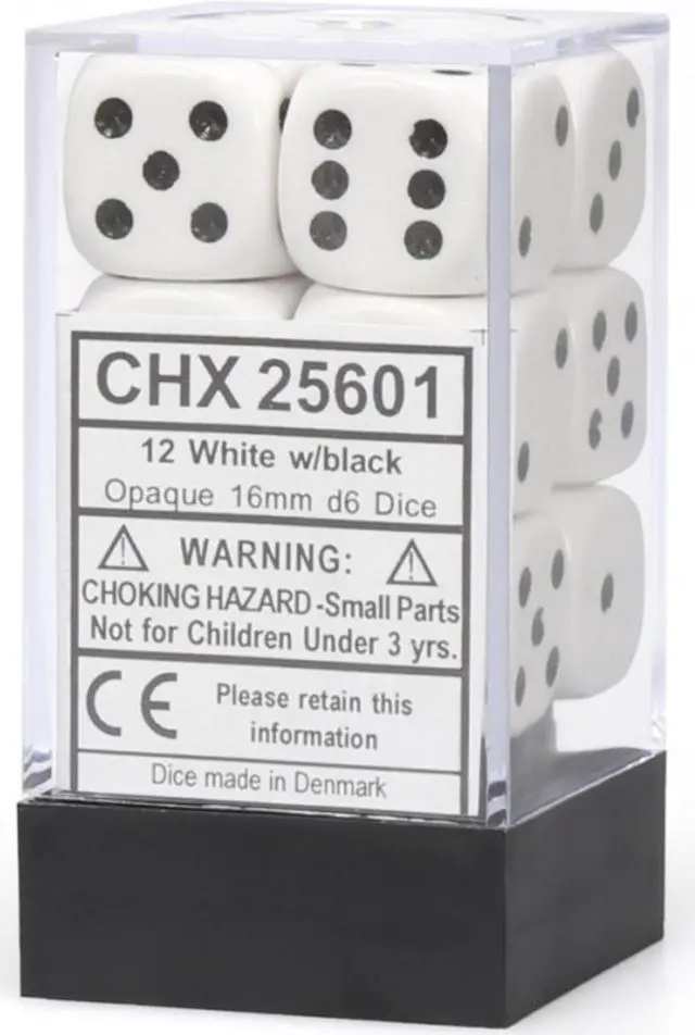 Main image of d6Cube16mmOP WHbk(12)