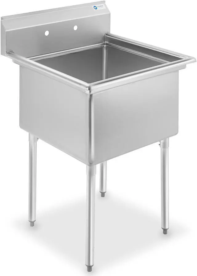 Main image of GRIDMANN 30" Wide Stainless Steel Kitchen Prep & Utility Sink, 1 Compartment NSF Commercial Sink with 24" x 24" Bowl for Restaurant, Laundry, Garage