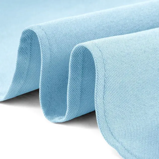 Alt view image 3 of 4 - Lann's Linens - 1 Dozen 20" Oversized Cloth Dinner Table Napkins - Machine Washable Restaurant/Wedding/Hotel Polyester Fabric - Baby Blue