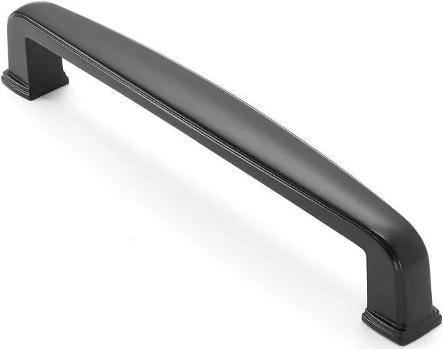 Main image of Cauldham 10 Pack Solid Kitchen Cabinet Handles (5" Hole Centers) - Drawer/Door Hardware - Style T765 - Matte Black