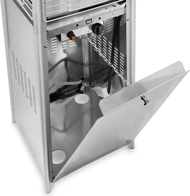 Alt view image 3 of 4 - Thermo Tiki Outdoor Propane Patio Heater - Commercial LP Gas Porch & Deck Heater - Stainless Steel