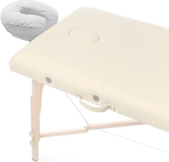 Alt view image 3 of 5 - Saloniture 4-Pack Premium 100% Cotton Flannel Face Cradle Covers - Soft Cotton Fitted Massage Table Cradle Cover - White