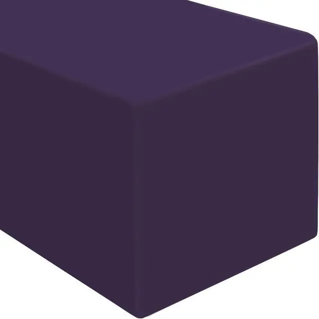 Main image of Lann's Linens - 8' Premium Fitted Tablecloth for 96" x 30" Rectangular Table - Wedding / Banquet / Trade Show - Polyester Cloth Fabric Cover - Purple