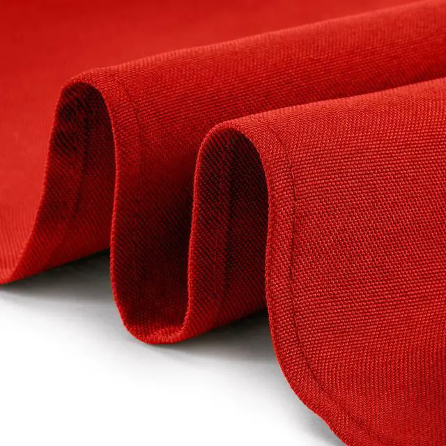 Alt view image 3 of 6 - Lann's Linens - 120" Round Premium Tablecloth for Wedding / Banquet / Restaurant - Polyester Fabric Table Cloth - Red