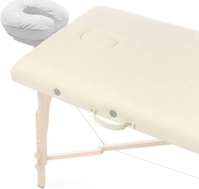 Alt view image 3 of 5 - Saloniture 4-Pack Premium Microfiber Face Cradle Covers - Ultra Soft Fitted Massage Table Cradle Cover - White