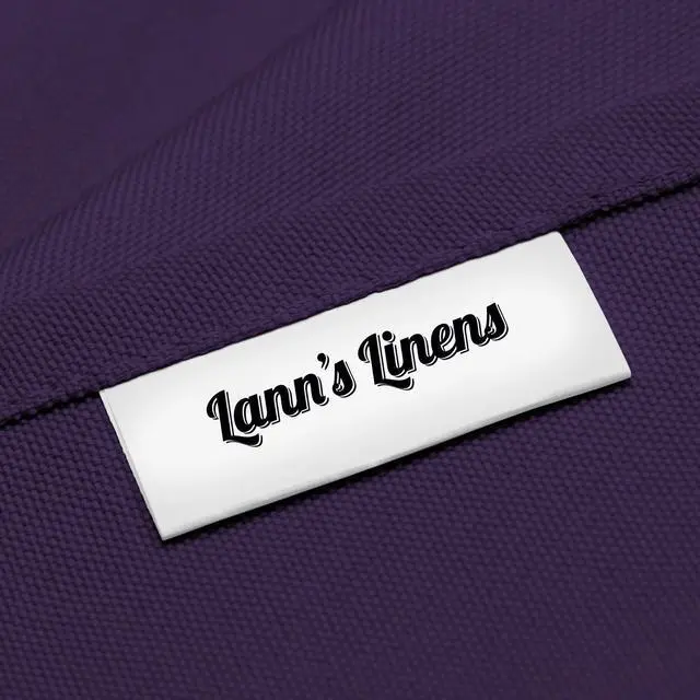 Alt view image 4 of 4 - Lann's Linens - 8' Premium Fitted Tablecloth for 96" x 30" Rectangular Table - Wedding / Banquet / Trade Show - Polyester Cloth Fabric Cover - Purple