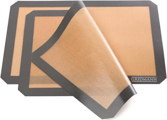 Alt view image 3 of 13 - GRIDMANN Pro Silicone Baking Mat - Set of 2 Non-Stick Half Sheet (16-1/2" x 11-5/8") Food Safe Tray Pan Liners