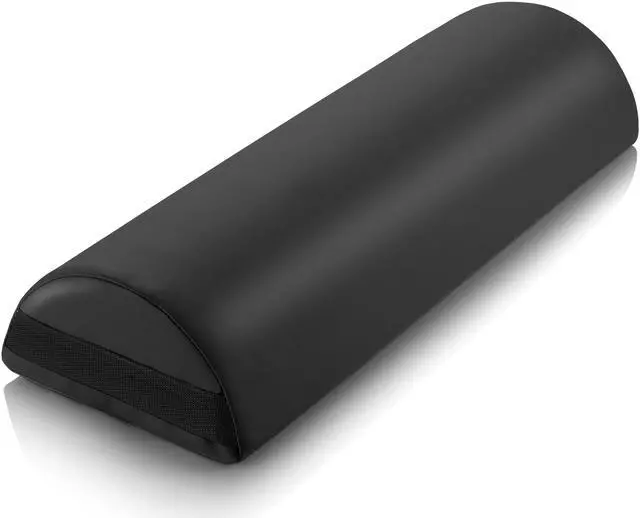 Main image of Saloniture Jumbo Half Round Massage Table Bolster Pillow Pad - 26 x 9 x 4.5 Inch - Black
