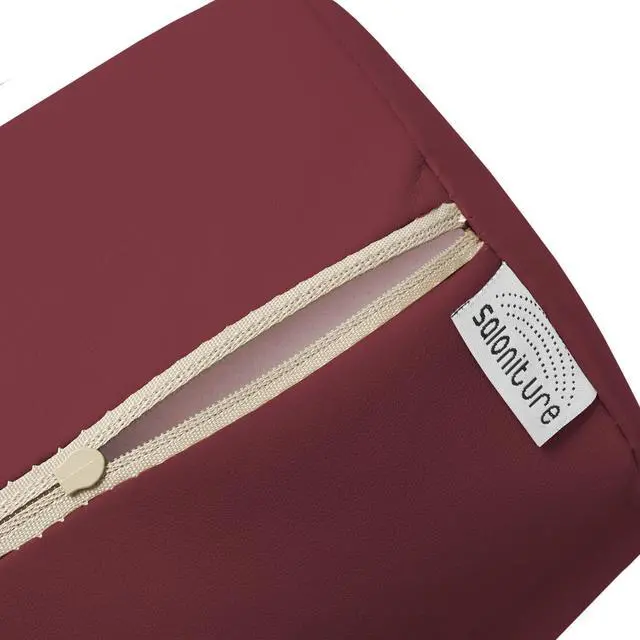 Alt view image 2 of 6 - Saloniture Full Round Massage Table Bolster Pillow Pad - 26 x 6 Inch - Burgundy