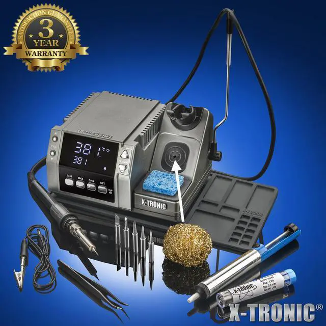Alt view image 2 of 6 - X-Tronic 4010-PRO-X -Professional Edition 75 Watt Soldering Iron Station with PID Technology Features a Calibration Func, 0-30 Minute Sleep Func, C/F Func, Unit Lock Func and 3 Temperature Presets!