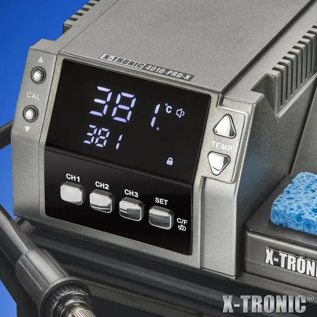 Alt view image 3 of 6 - X-Tronic 4010-PRO-X -Professional Edition 75 Watt Soldering Iron Station with PID Technology Features a Calibration Func, 0-30 Minute Sleep Func, C/F Func, Unit Lock Func and 3 Temperature Presets!