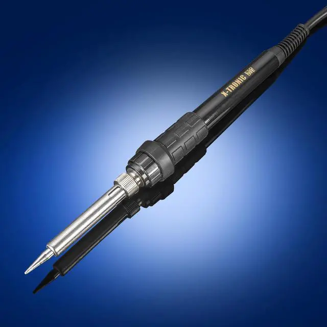 Alt view image 4 of 7 - X-Tronic 9070-XR3 - 90 Watt Heavy Duty Fine to Medium Gauge Wire LED Soldering Iron Station with Sleep, °C/°F & Calibration Function - 5 Extra Solder Tips, Solder Sucker, Tweezers & Tube of Solder