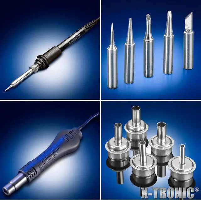 Alt view image 5 of 6 - X-Tronic 6040-PRO-X • Platinum Series • 700 Watt • Hot Air Rework Soldering Iron Station • Digital Temp Controls, C/F Func, 0-30 Min Sleep, Auto Cool Down, Mute/Unmute Sound & Patented Nozzle Holder!