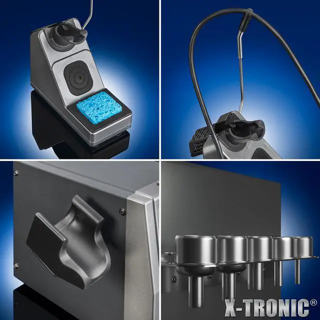 Alt view image 4 of 6 - X-Tronic 6040-PRO-X • Platinum Series • 700 Watt • Hot Air Rework Soldering Iron Station • Digital Temp Controls, C/F Func, 0-30 Min Sleep, Auto Cool Down, Mute/Unmute Sound & Patented Nozzle Holder!