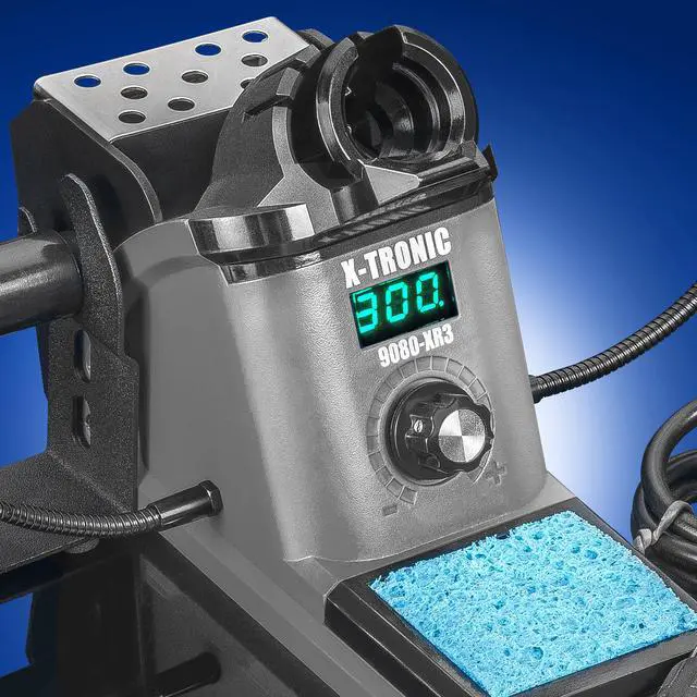 Alt view image 3 of 7 - X-Tronic 9080-XR3 - 110 Watt Heavy Duty "Fine to Medium Gauge Wire” Soldering Iron Station: LED Temperature Display, Sleep Function (0 to 30 Minutes), °C to°F Function & Calibration Function (± 99°C)