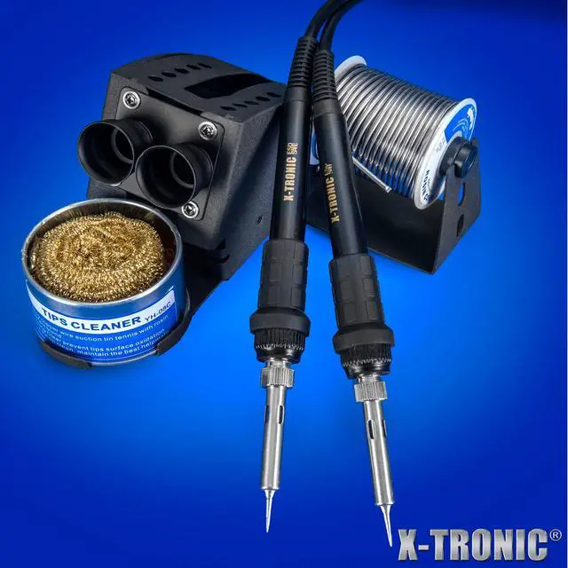 Alt view image 4 of 7 - X-Tronic 8010-XTS - Dual Soldering Iron Station • ESD Safe • 5 Solder Tips • 6 Temperature Presets (3 for each Iron) • Auto Shut Down Function • Calibration Function • °C/°F Conversion • Sleep Timer