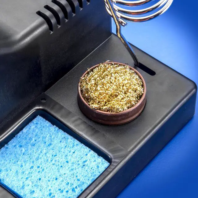 Alt view image 7 of 7 - X-Tronic Model #3020 LED Soldering Iron Station with 2 Helping Hands, 5 Extra Sizes of Solder Tips, 10 Minute Sleep Func, C/F Switch, Solder Roll Holder, Brass Tip Cleaner w/Cleaning Flux & Wet Sponge