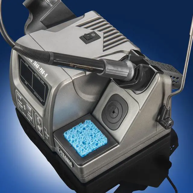Alt view image 4 of 6 - X-Tronic 7040-PRO-X - 775 Watt  Small Footprint Hot Air Rework & Soldering Iron Station - Digital Temp Controls, C/F Conversion, Calibration Func, 0-30 Min Sleep, Auto Cool Down, Mute/Unmute Sound