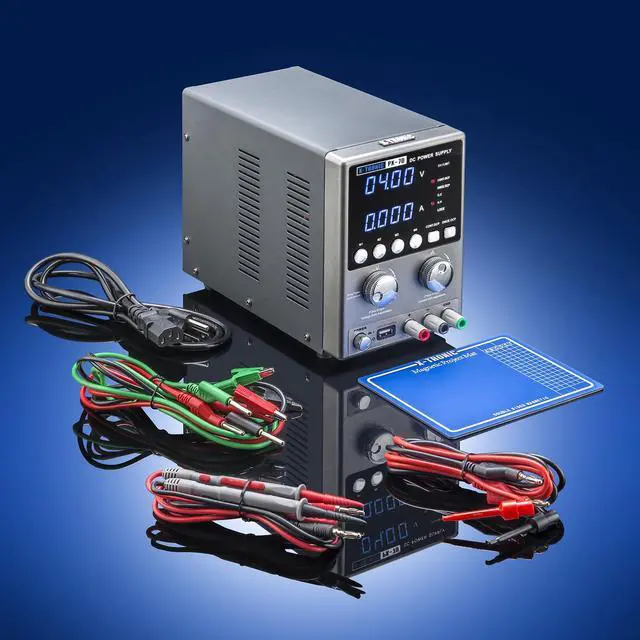 Alt view image 2 of 7 - X-Tronic PX-70 Linear Variable Bench DC Power Supply 30V 5A Range  Memory Recall, Lock/Unlock Func  5 Protection Modes  USB Output  Precise Rotary Encoder Adjustments  3 Sets of Dependable Leads