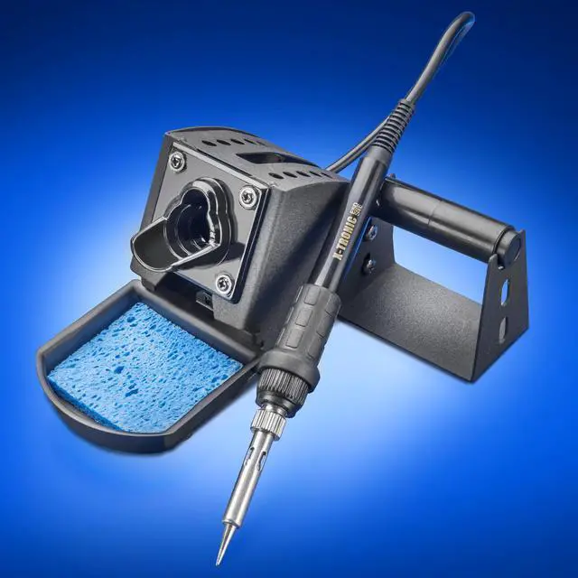 Alt view image 3 of 7 - X-Tronic Model #5040-XR3 All In One Hot Air Rework Soldering Iron Station With Preheater.  Includes 4 Hot Air Nozzles - 10 Asst. Solder Tips - Pinpoint Tweezers - IC Popper, Gootwick - 5X Mag Lamp
