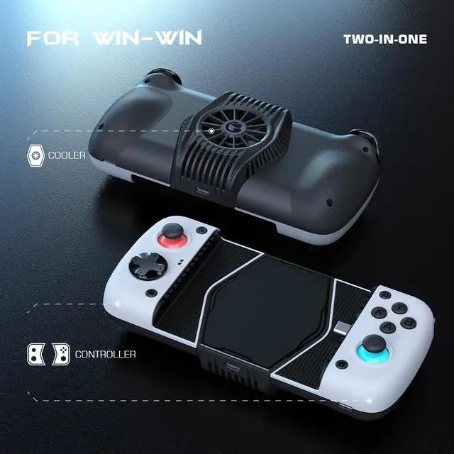 Alt view image 2 of 7 - GameSir X3 Type-C Cooling Fan Android Controller with RGB Backlight, Zero Delay Mobile Controller with Magnetic&Detachable ABXY Buttons, D-Pads Support Cloudy Gaming, Stadia, Xbox Game Pass and More