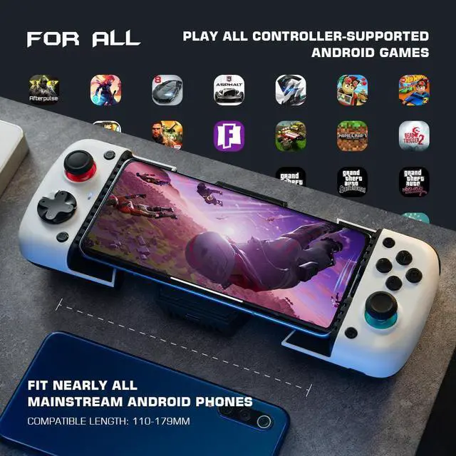 Alt view image 6 of 7 - GameSir X3 Type-C Cooling Fan Android Controller with RGB Backlight, Zero Delay Mobile Controller with Magnetic&Detachable ABXY Buttons, D-Pads Support Cloudy Gaming, Stadia, Xbox Game Pass and More