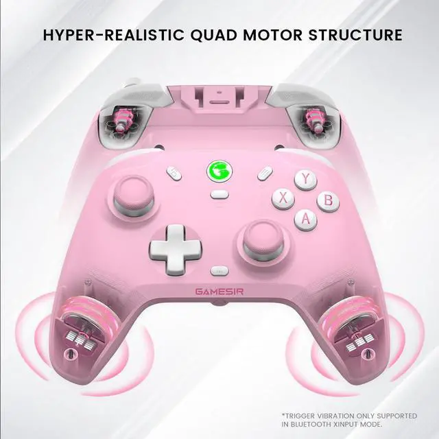 Alt view image 5 of 7 - GameSir T4 Cyclone Pro Wireless Pro Controller for Switch/Lite/OLED, Hall Effect Controller (No Drifting) for Windows PC, macOS, Steam Deck, Android & iOS (Pink Version)
