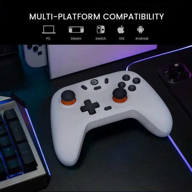 Alt view image 5 of 7 - GameSir Nova Lite 2.4g Wireless Controller for Windows PC, iPhone, Android, Switch & Steam Deck, Bluetooth Controller Gamepad with Hall Effect Trigger,Turbo,Rumble Vibration(Nova Lite(White))