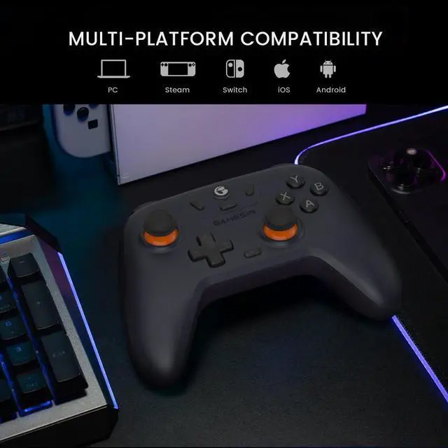 Alt view image 6 of 7 - GameSir Nova Lite 2.4g Wireless Controller for Windows PC, iPhone, Android, Switch & Steam Deck, Bluetooth Controller Gamepad with Hall Effect Trigger,Turbo,Rumble Vibration (Nova Lite(Black Purple))