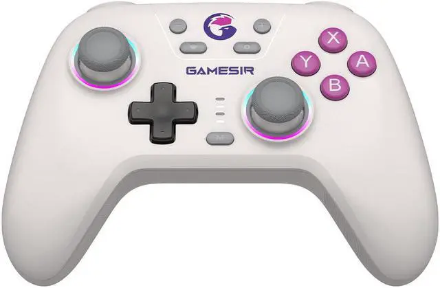 Main image of GameSir Nova HD Rumble Wireles Controller for PC and Switch, with Anti-drift Hall Effect Sticks, RGB Lighting, Tri-mode Connectivity, Multi-platform Compatibility,  and Macro Back Button (White)