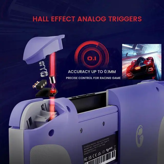 Alt view image 5 of 7 - GameSir X2s Type-C Mobile Gaming Controller for Android, iOS& HarmonyOS Phones, Play Genshin Impact, Call of Duty, Diablo, Village & More