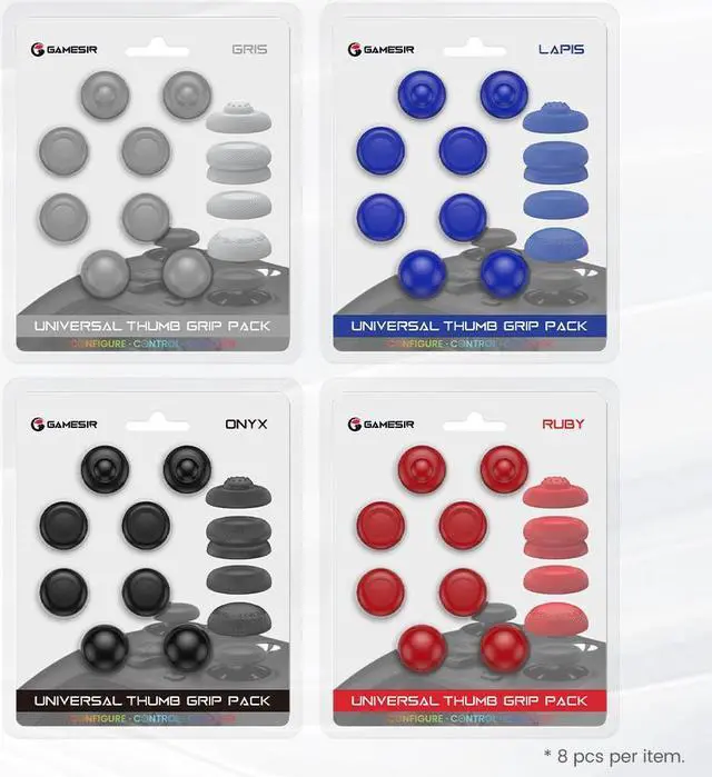 Alt view image 7 of 6 - GameSir Thumb Grip Pack for the entire GameSir controllers (except X2/X3), XBox One/XBox Series controllers, PS4/PS5 controllers, Switch Pro, etc (Red Version)