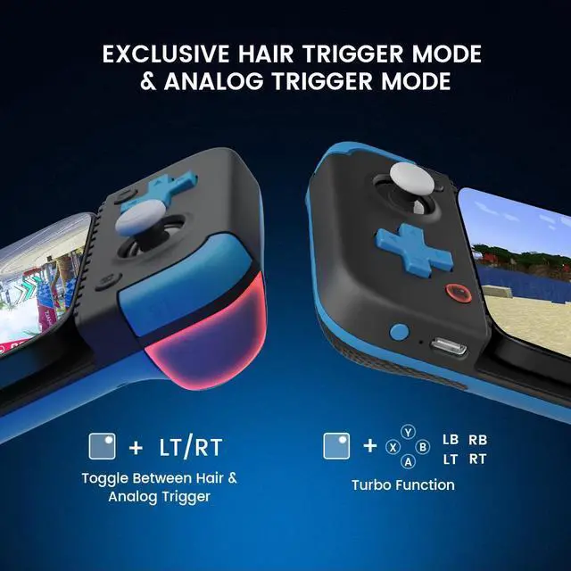 Alt view image 5 of 7 - GameSir X2s Bluetooth Mobile Gaming Controller for Android, iOS& HarmonyOS Phones, Play Genshin Impact, Call of Duty, Diablo, Village & More