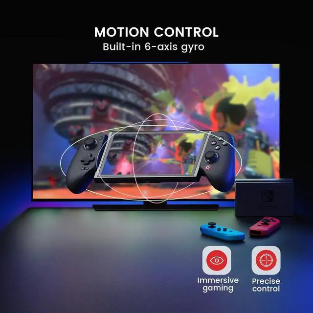 Alt view image 5 of 7 - GameSir G8+ Bluetooth Wireless Mobile Gaming Controller for Switch, iOS, Android, tablets, or PC Gamepad with Hall Effect Joysticks/Hall Trigger, 3.5mm Audio Jack Black