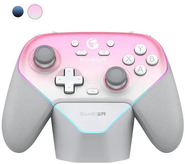 Alt view image 2 of 7 - GameSir Nova Pro Gaming Controller for PC, Switch, Android, or iOS White/Pink