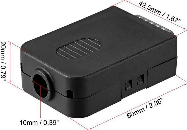 Alt view image 2 of 3 - D-sub DB15 Breakout Board Connector with Case 15 Pin 2 Row Male Port Solderless Terminal Block Adapter with Thumb Screws