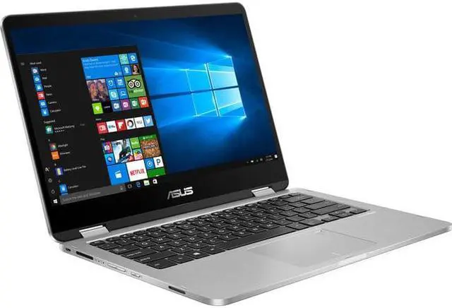 Alt view image 14 of 16 - ASUS VivoBook Flip 14 Thin and Light 2-in-1 Laptop, 14” HD Touchscreen, Intel Celeron N4020 Processor, 4GB DDR4, 64GB Storage, Windows 10 Home in S Mode, Light Grey, TPM, Fingerprint, J401MA-DB02