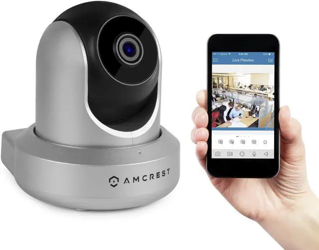 Alt view image 3 of 8 - Amcrest HDSeries 720P WiFi Wireless IP Security Surveillance Camera System IPM-721S (Silver), Works with Alexa