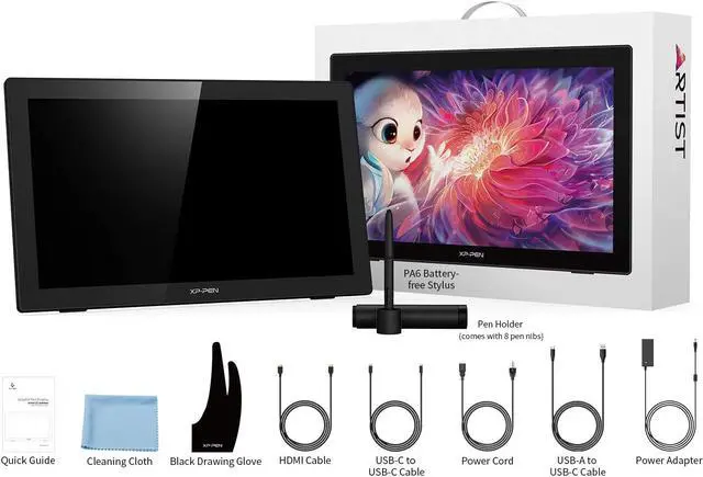 Alt view image 7 of 7 - XP-PEN Artist 22 (2nd Generation) Drawing Monitor Digital Drawing Tablet with Screen 21.5 Inch Graphics Display for Computer with Battery-Free Pen