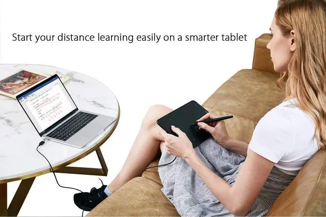 Alt view image 3 of 7 - XP-PEN Deco Mini7 Graphics Tablet 7 x 4.37 Inch Pen Tablet with Tilt Support Passive Pen and 8 Customizable Shortcut Keys Drawing Tablet Compatible with Chromebook for Online Teaching/E-Learning